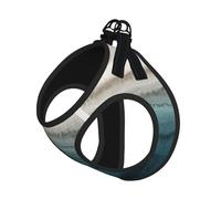 Within The Tides Print Adjustable Harness Leash Set For Cats And Dogs, Soft Breathable Kitten Puppy Mesh Vest With Reflective Design, Escape-Proof Lead For Small Pets Walking Training