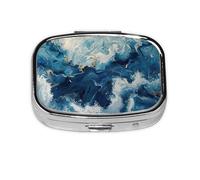 Within The Tides Print Cute Pill Organizer Mini Medicine Storage Box Pill Container for Pocket Purse Travel