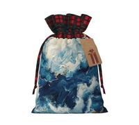 Within The Tides Print Gift Reusable Bags Festive Drawstring Party Favors Pouches Versatile Seasonal