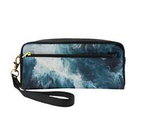 Within The Tides Print Pencil Case Makeup Bag for Girls Students Cosmetic Pouch for School Office Travel