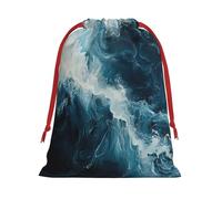 Within The Tides Print Reusable Drawstring Gift Bags For Candy Bag Birthday, Wedding Or Daily