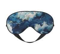Within The Tides Print Silk Sleep Eye Mask Soft Eye Cover with Adjustable Strap Comfortable for Travel Office Nap