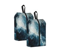 Within THE Tides Print Travel Shoe Storage Bag Unisex Organizer Pouch Lightweight Portable Vacation