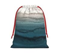 Within The Tides Print Ultra Soft Plush Drawstring Gift Bag, Xmas Party Candy Treat Favors, Christmas Holiday Sacks, Wedding Jewelry Pouches