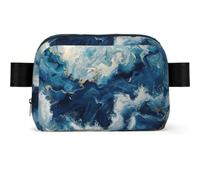 Within The Tides Print Unisex Waist Bag Wear-Resistant Belt Bag Hip Bag with Adjustable Strap for Hiking and Travel