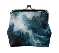 Within The Tides Print Vintage Leather Change Purse Elegant Small Coin Purse for Women Coin Pouch Wallet Mini