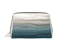 Within THE Tides Printed Beauty Pouch, Large Makeup Holder with Built-in Sponge Protection for Home and Trip