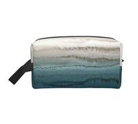 Within THE Tides Printed Double Sided Storage Bag, Large Makeup Pouch with Black Lining for Travel and Home