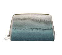 Within The Tides Printed Leather Makeup Bag for Women Girls - Portable Travel Cosmetic Organiser Toiletry Bag