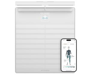 WITHINGS Body Scan - Connected WiFi Scales to Improve Your Health, BIA Personal Scale, Body Composition Analysis, Body Fat, Muscle Mass, Water Percentage, Electrocardiogram, White