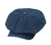 WITHMOONS Beret Cap Hat Denim Cotton Newsboy Hat Baker Boy Beret Flat Cap KR3613 (Darkblue), Dark Blue, One Size