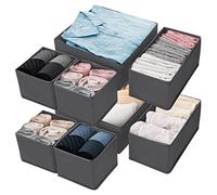 Withosent Drawer Organisers Storage Box for Underwear Clothes,Set of 8 Foldable Wardrobe Drawers Closet Divider Cubes Containers for Underwear, Bras, Socks, Scarves and Ties