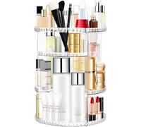 Withosent Makeup Organiser Rotating, 360° Rotation Beauty Organizer, Crystal Adjustable Beauty Cosmetic Storage Compartment for Cosmetic Perfume