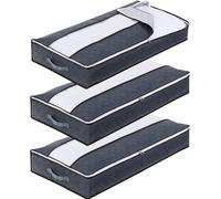 Withosent Underbed Storage Bag 3Pack, 90L Large Under Bed Storage Boxes with li