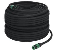 (without accessories, 100 m) vidaXL Garden Soaker Hose Weeping Pipe Drip Hose Irrigation Pipe Black Rubber