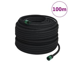 (without accessories, 100 m) vidaXL Garden Soaker Hose Weeping Pipe Drip Hose Irrigation Pipe Black Rubber