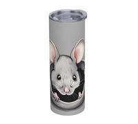 Without Accessories Stainless Steel Mug â€“ 20 oz Grey Rat Print Insulated Water Bottle, Portable Thermos Cup for Hot & Cold Beverages