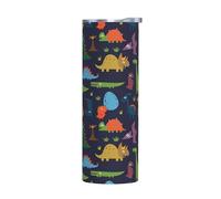 Without Accessories Stainless Steel Mug - Portable Dinosaur Palm Leaf Print Thermos Cup - Perfect for Camping, Office, Car, Sports & Home