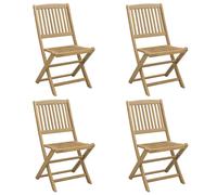 (without armrest, 4 pcs) vidaXL Folding Outdoor Chair Foldable Garden Dining Chair Solid Wood Acacia