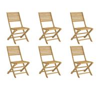 (without armrest, 6 pcs) vidaXL Folding Garden Chairs Outdoor Chair Dining Chair Solid Wood Acacia