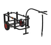 (without bag) vidaXL Fishing Trolley Outdoor Beach Wagon Hand Cart Bike Trailer Black Steel