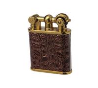 (Without butane) Lighter Soft Flame Metal Lighter Gift for Men and Women (Red)