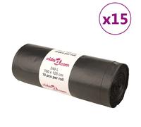 (without drawstrings, 240 L) vidaXL Bin Bags Trash Can Bin Liner Rubbish Bag Office Trash Bag 250 pcs Black