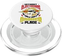 Without Electricians The World Would Be A Darker Place PopSockets PopGrip for MagSafe