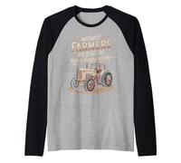 Without Farmers We'd All Be Naked Hungry Sober Raglan Baseball Tee