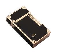 (WITHOUT GAS) Retro Portable Lighter,Butane Gas Refillable Lighter,Classical Retro Design,Soft Flame,Gift(Black)