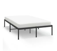 (without headboard, 120 x 190 cm) vidaXL Metal Bed Frame with Headboard Bedroom Metal Platform Bed Base Bedstead