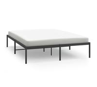 (without headboard, 140 x 190 cm) vidaXL Metal Bed Frame with Headboard Bedroom Metal Platform Bed Base Bedstead