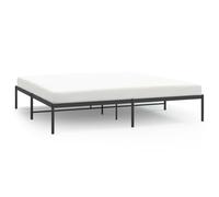 Metal Bed Frame without Mattress Black 193x203cm