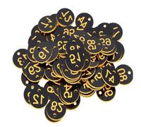 Without Key Rings Plastic Number Tags Plastic Number Tags Multicolor 3.5cm 100 Pcs Numbers 1-100(Bruin)
