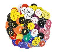 Without Key Rings Plastic Number Tags Plastic Number Tags Multicolor 3.5cm 100 Pcs Numbers 1-100(Mix Colors 1-100)