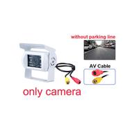 (Without lines(AV)) White Truck Backup Camera Heavy Duty 18 Led Ir Night Vision Waterproof Vehicle Rear View Camera For Trailer/pickups/rv