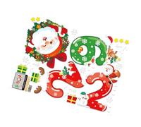 Without Residues Christmas Window Sticker 2026 Santa Snowflake Pattern Sturdy PVC Holiday Decoration Santa Digital Window Art