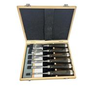Without Sharpener,Wood Chisel Sets, 6 Pieces Chisel Set(6Mm, 12Mm, 19Mm, 25Mm,32Mm,38Mm) Woodworking Tools with Wooden Handles, Carpenter Chisel for Woodworking