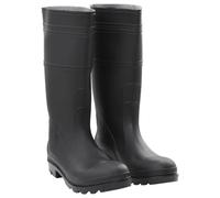 (without socks, 46) vidaXL Rian Boots Waterproof Wellies Wellingtons Boots Garden Shoes Black PVC