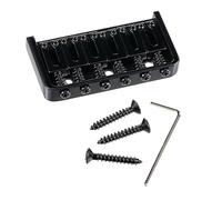 Without Tremolo Metal Bridge Replacement for 6 String Electric Guitars Precisions Engineering for Better Playability Black Metal Alloy Guitar Bridge