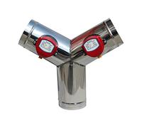 Withstand high Pressure and Temperature Extremes AC 220v AC110V DC12V DC24V Stainless Steel Motorized Ventilation Register Motorized Valve Air Duct Valve OD51mm-150mm Y Type(OD110mm)