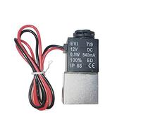 Withstand high Pressure and Temperature Extremes DC 12V 24V 110V 220V 380V Solenoid Valve 1/8" 2 Way Normally Open Direct-Acting Pneumatic Valves for Water Air Gas Hot(110v)