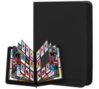 WITHYU 9 Pocket Card Binder - Holds 540 Cards, Ringless & Side-Loading Trading Card Binder, Zipper Card Album for TCG, MTG & Sports Cards (Black)