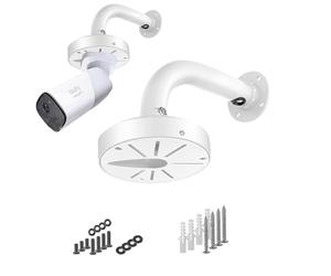 WiTi 6 inch Base Wall Mount Bracket for Dome Cameras IP CCTV,Cable Management Junction Box Universal Pole Mounting Holder Security Surveillance Systems,Metal Solid Robust Base Powder Spray Coating