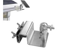 Witi Gutter Mount for Eufy, Arlo Solar Panel , Adjustable Stainless Steel Mount Bracket to get Sun , No Drill Installation Compatible with 1/4 Screw Camera