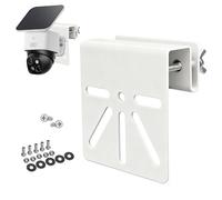WiTi Gutter Mount Stainless Steel Bracket for Eufy SoloCam S340, E30/S330, No Drill Installation, Universal Bracket Compatible with Solar Panel, LED, Cameras Outdoor (White)