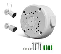 WiTi Junction Box Deep Base 106mm Size for Security Surveillance Cameras, Cable Management Box CCTV IP Camera Dome and Bullet Type, Solid Metal Mount Box for WiFi Camera System … (1 Plate)