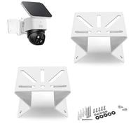 WiTi Metal Corner Mount for wyze Solo pan cam, eufy soloCam s340, to Achieve a Wider View Range 270° on Both Sides of Exterior wall Corner. White Powder Spray Coated antirust (2 Pack)