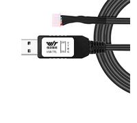 WITMOTION USB to TTL UART Converter Cable with CH340 Chip, Terminated by 4 Way Female Socket Header, Serial Adapter (1m/3.28ft, Black), Windows 10,8,7, Linux MAC OS