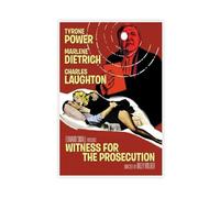 Witness for The Prosecution Iconic Vintage Movie Poster Canvas Poster Bedroom Decor Landscape Office Room Decor Gift 08x12inch(20x30cm)